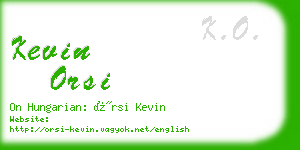 kevin orsi business card